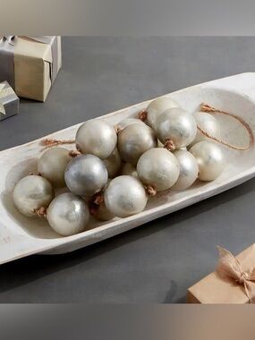Pottery Barn Decorative Silver Beaded Rope